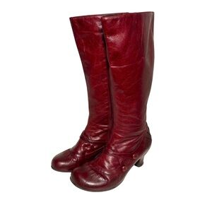 Miz Mooz Burgundy Leather Heeled Boots